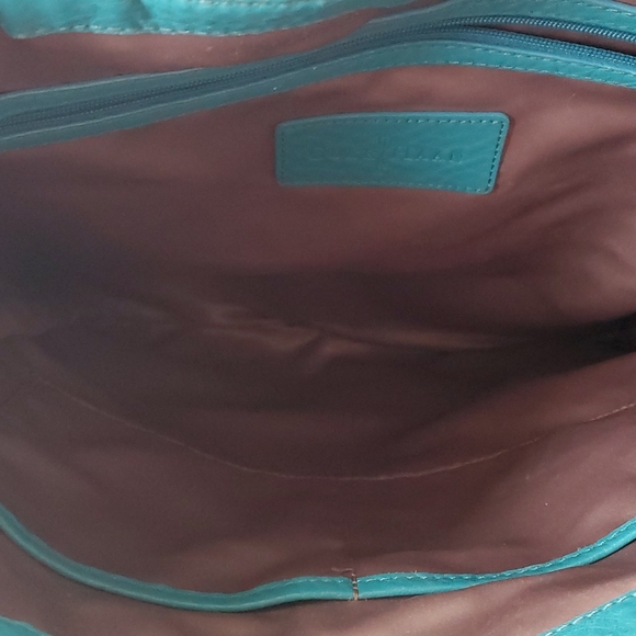 Cole Haan teal, turquoise leather handbag - Picture 4 of 5
